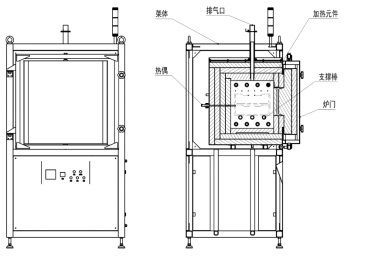 MBF22-10 Atmosphere Box Furnace Nitrogen Muffle Furnace operating at 1000°C
