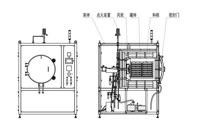 1000°C Hwf160-10nh Vacuum Atmosphere Furnace, Heater, Tank