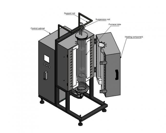 500°C VTF1050-05 Vacuum Vertical Tube Furnace - Front View